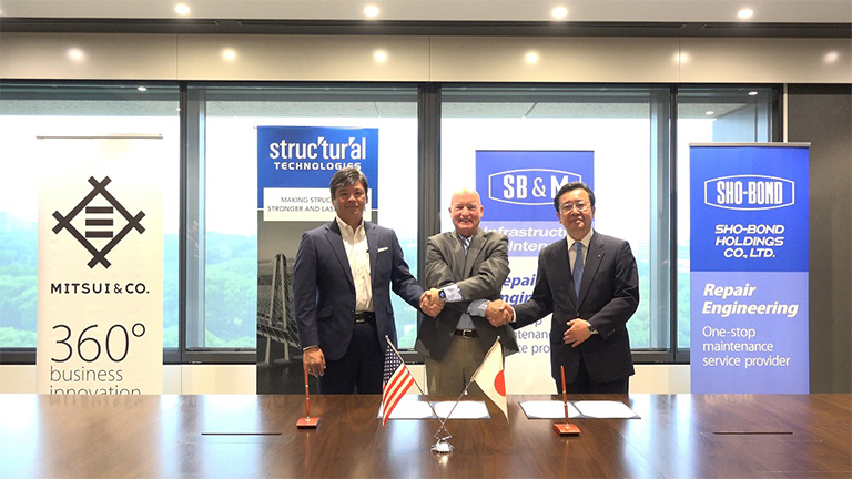 三井物産/藤田鉄鋼製品本部長 SGI社/Emmons CEO ショーボンド/岸本社長